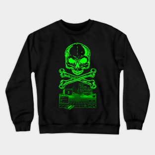 Digital-retro-skull Crewneck Sweatshirt